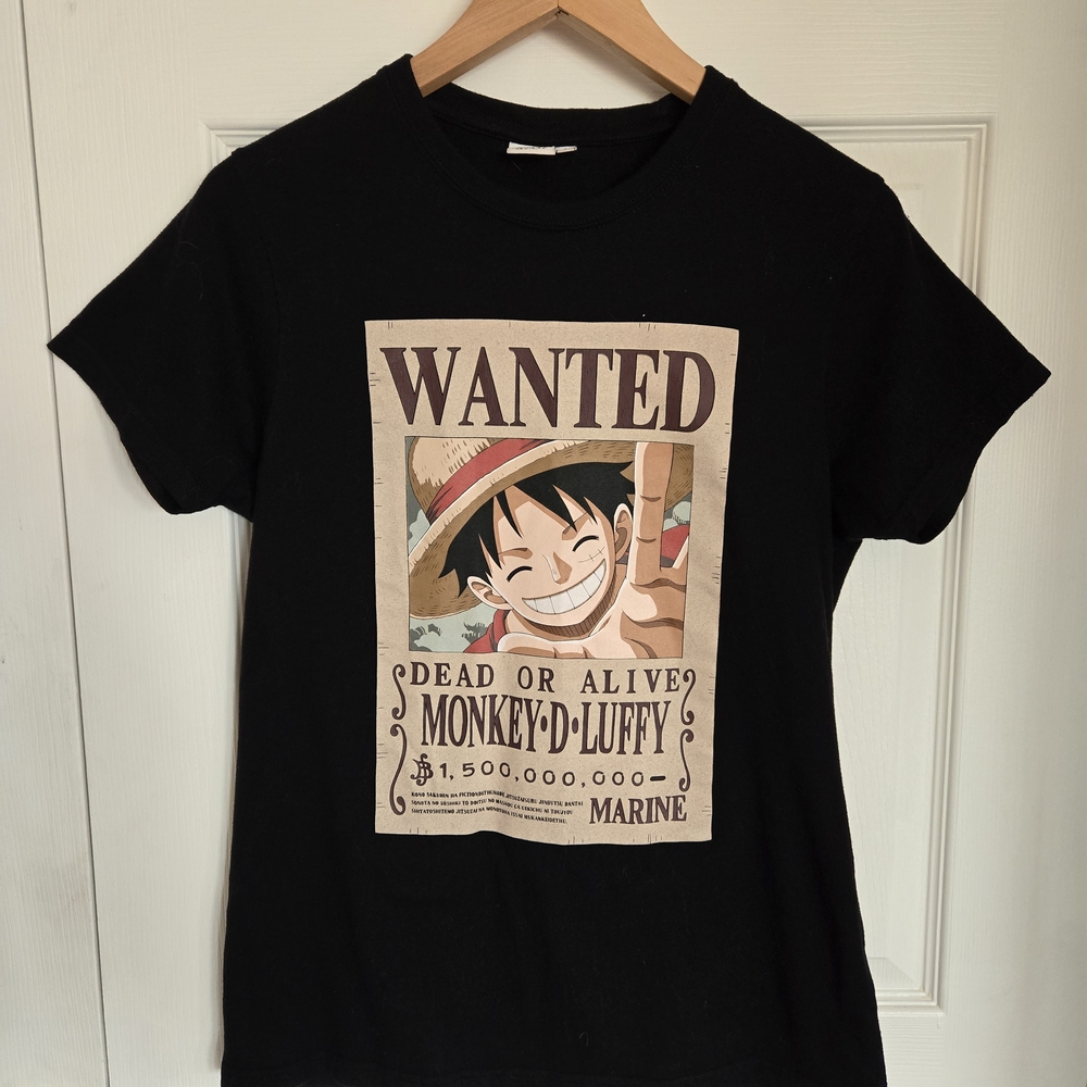 Onepiece Black Graphic Kids T-Shirt